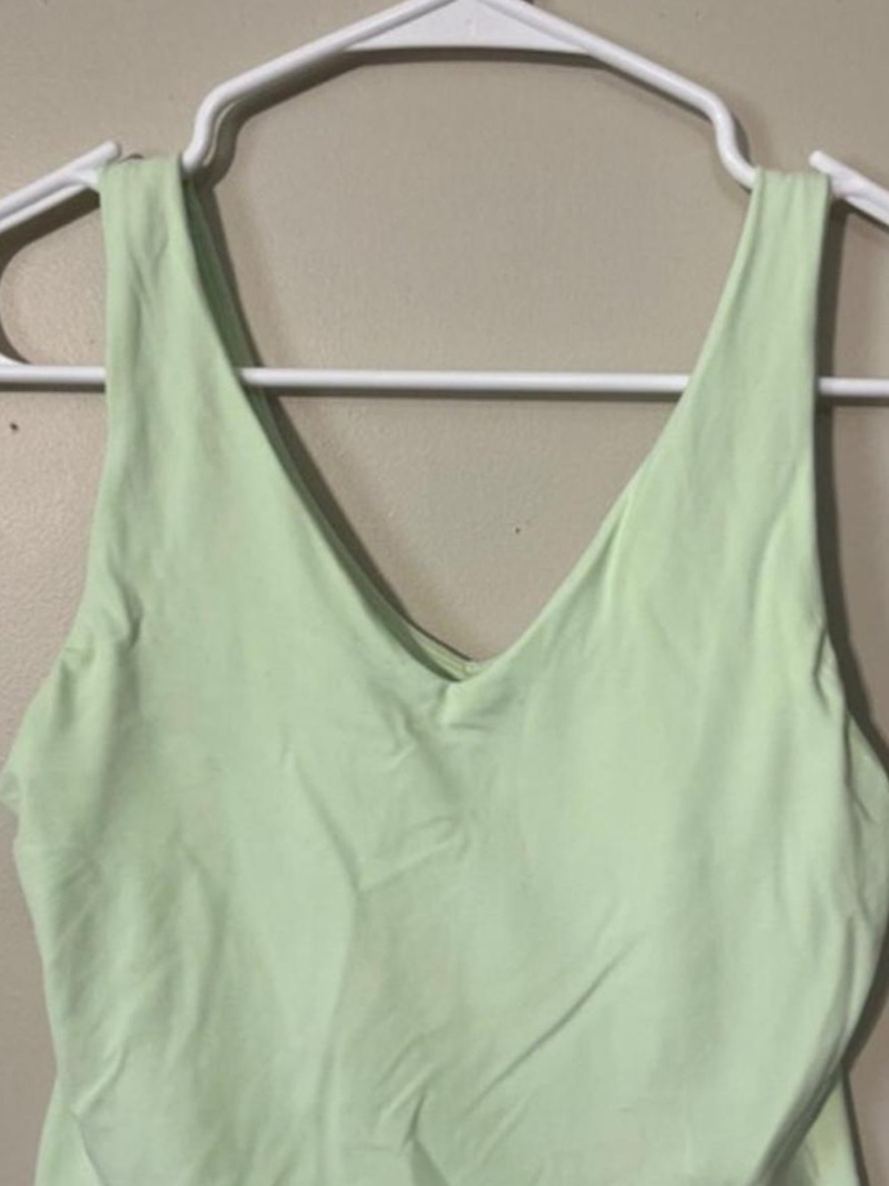 Athleta Mint Green V‑Neck Crop Tank